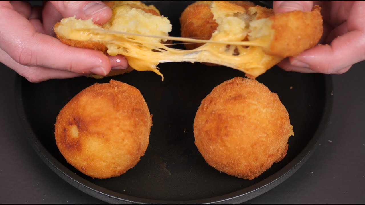 Ich würde diese Kartoffeln jeden Tag essen! Knusprige Kartoffelbällchen mit Käse!