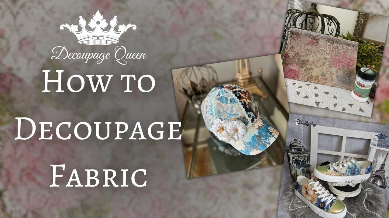 How to Decoupage on Fabric With Decoupage Rice paper | Tutorial