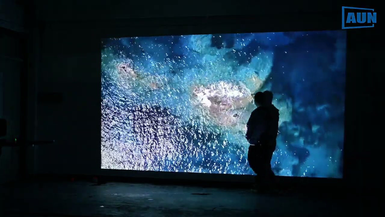 200 inch projector test on the wall! | AUN U001 Demo | 4K Support #projector #bangladesh #aun