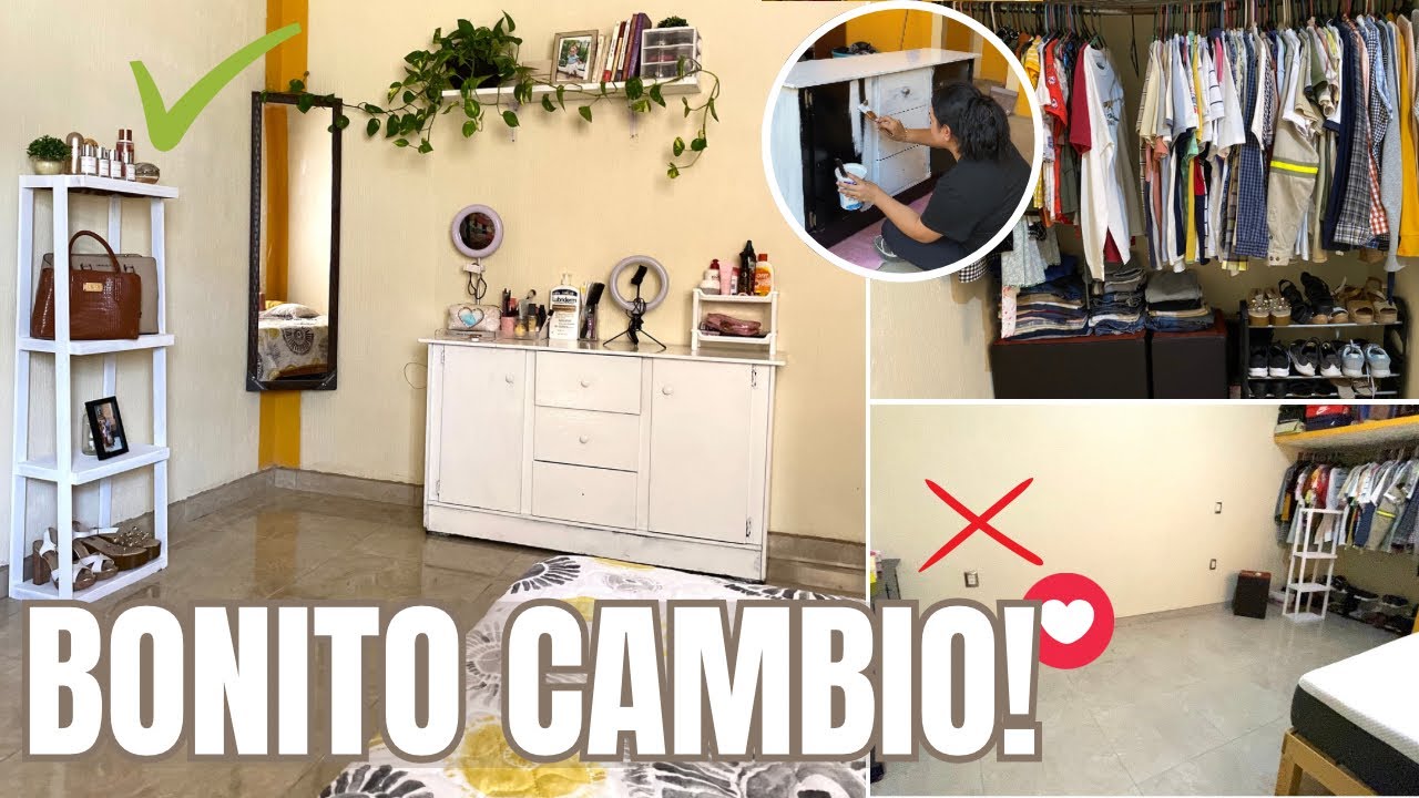 GRAN CAMBIO Y TRANSFORMACIÓN😱sin gastar mucho💲Habitación de Revista | Renove mis muebles 💪🏻