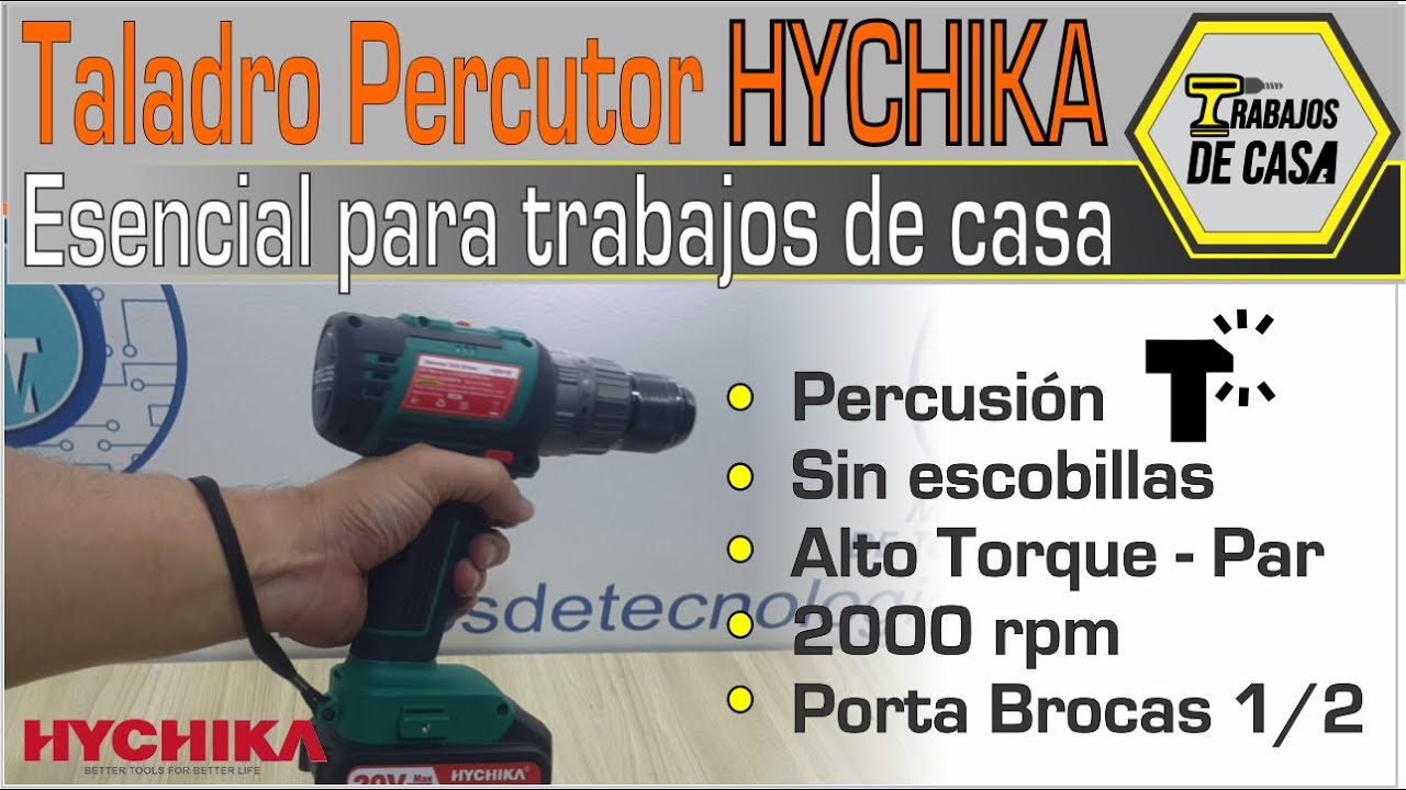 Taladro de Percusión Inalámbrico HYCHIKA – ¡Excelente!