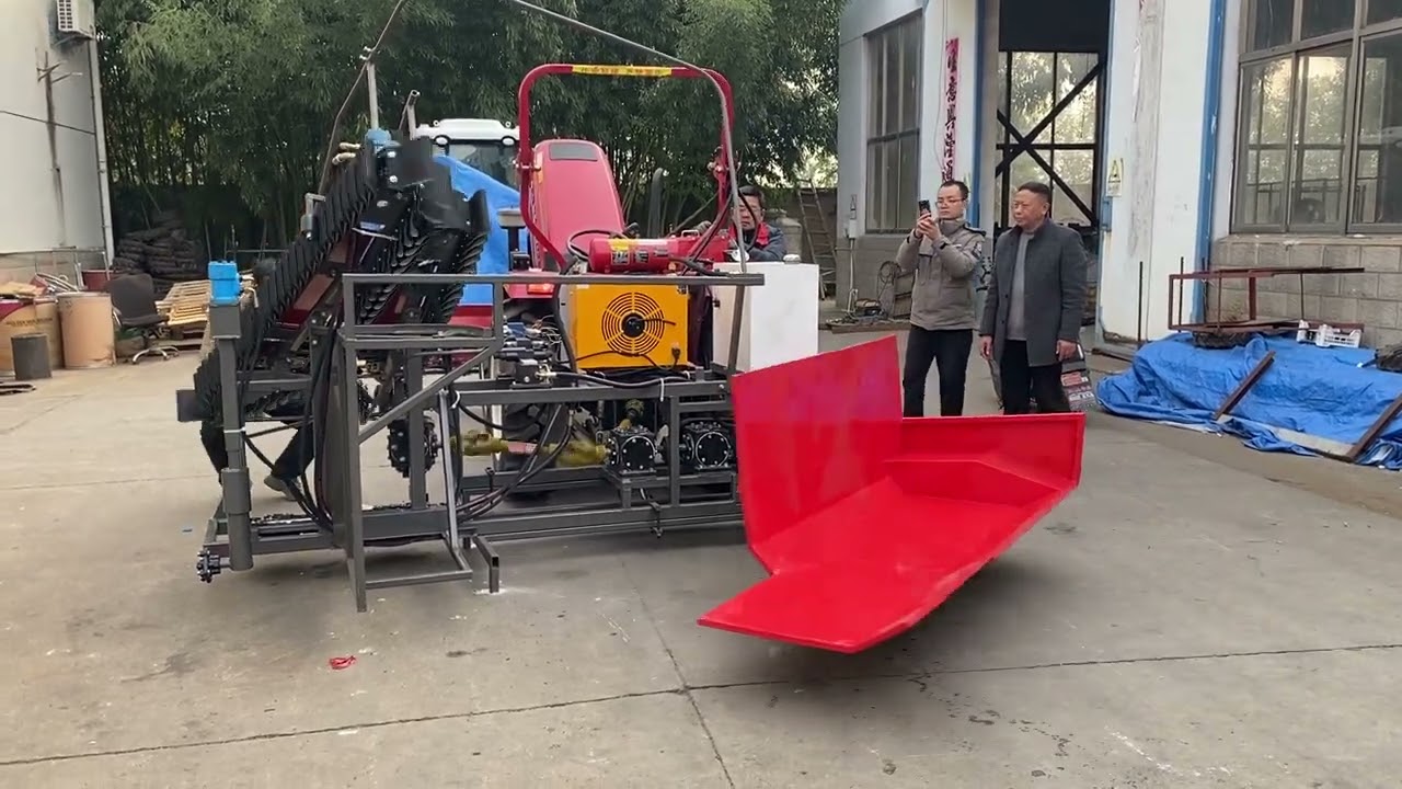 Testing Sugarcane harvester attachment 2026 latest technology sugarcane harvesting made in China