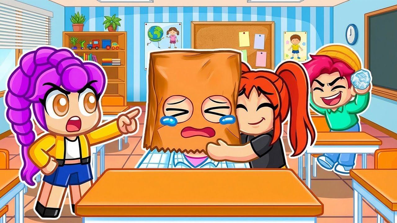 Baby Jinu Won’t Show His Face at School in Roblox... 😢 | Kpop Demon Hunters