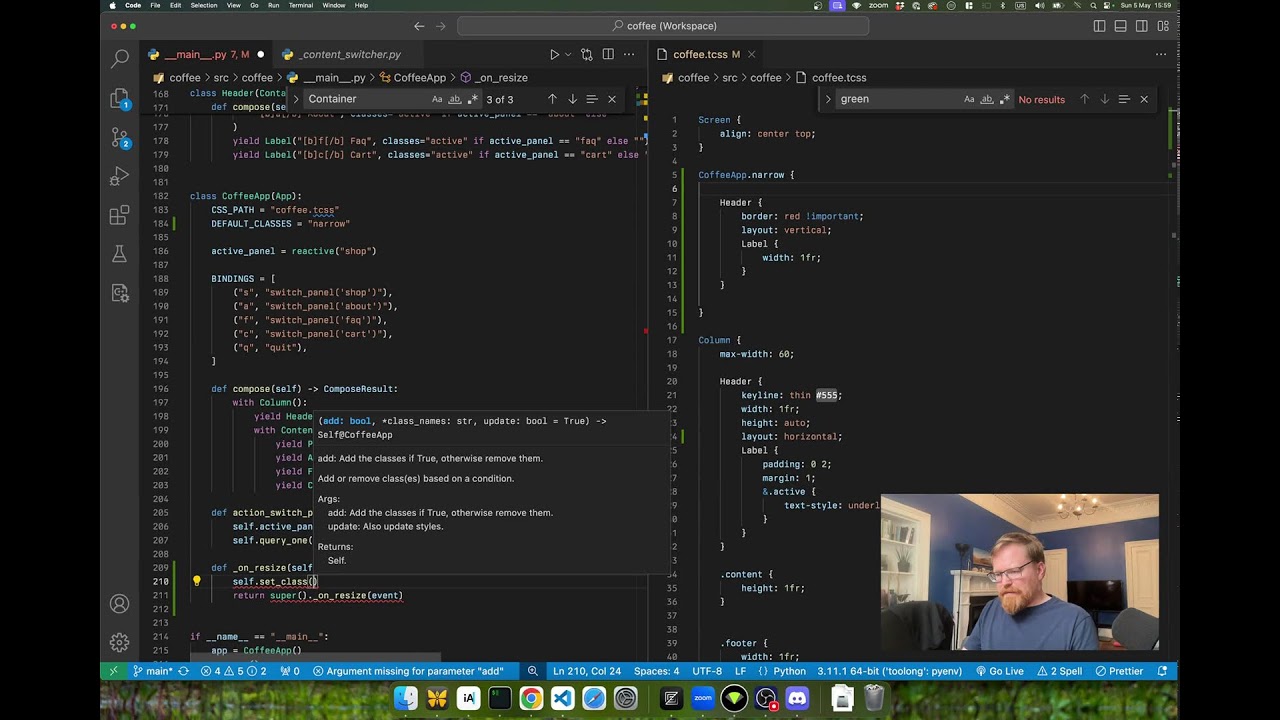Live streaming working on a Textual app