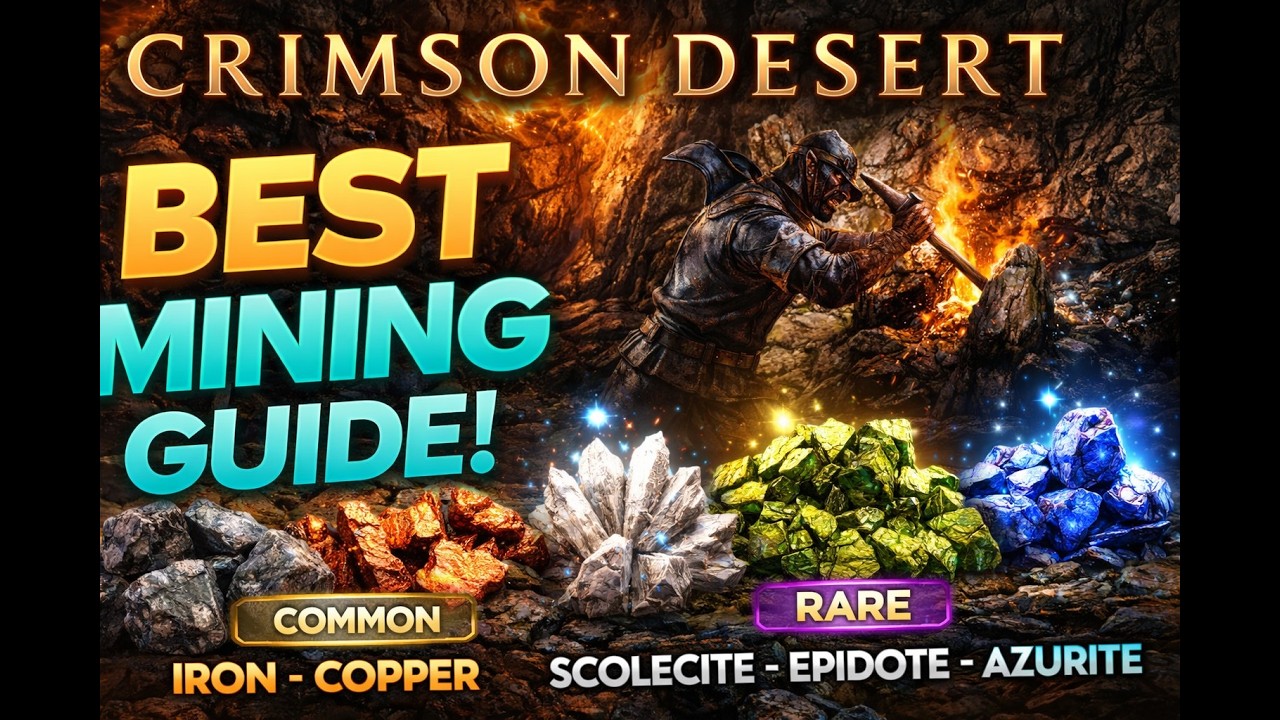 Crimson Desert Mine Scolecite, Garnet, Copper, Iron, Azurite, and Epidote ALL IN ONE SPOT! #upgrade