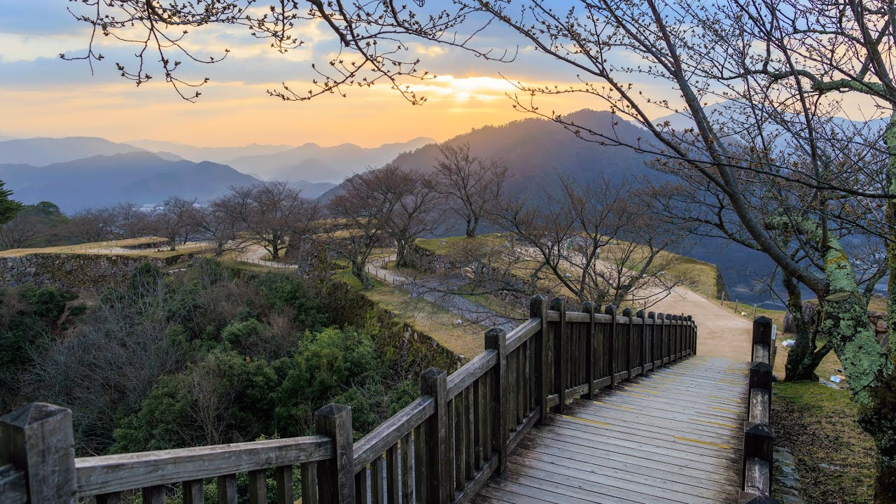 Sunrise Climb to Historic Ruins of Castle in the Sky | Takeda, Japan 4K