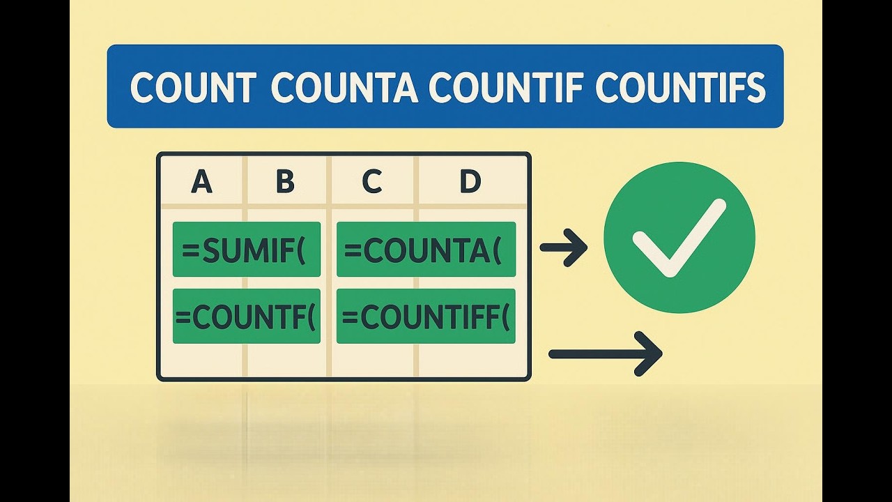 COUNT vs COUNTA vs COUNTIF vs COUNTIFS | Excel Complete Tutorial