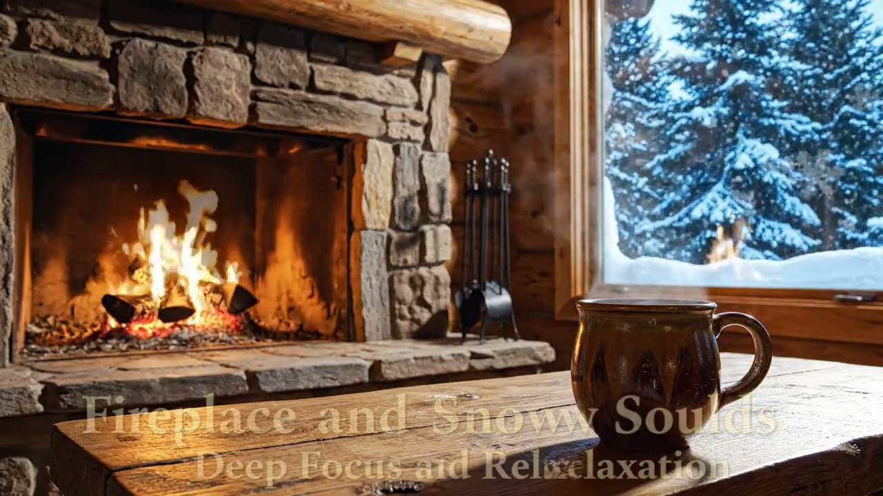4 Hours of Dreamy Piano Fireplace Noise | Fireplace Dreamscape