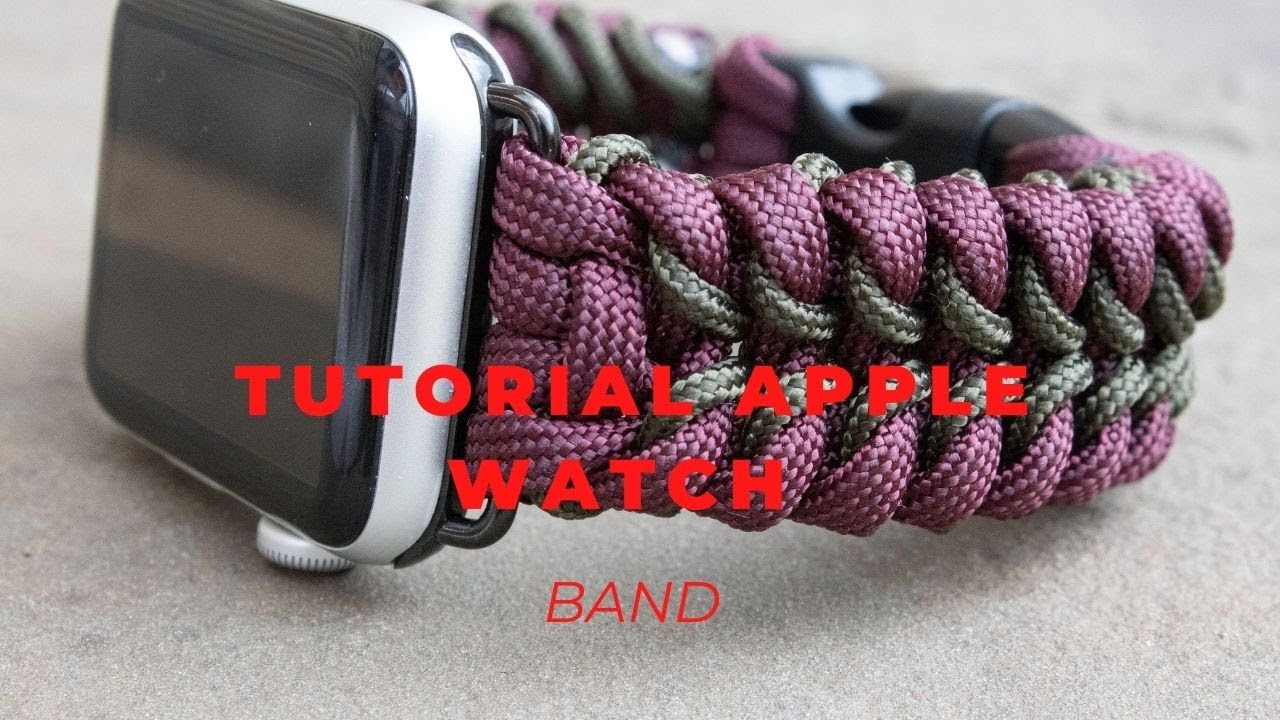 Tutorial Apple Watch band paracord, Как сделать ремешок для Apple watch    HD 1080p