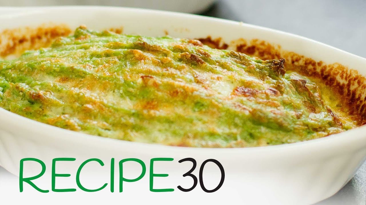 Broccoli Puree side dish with a Cheesy Top