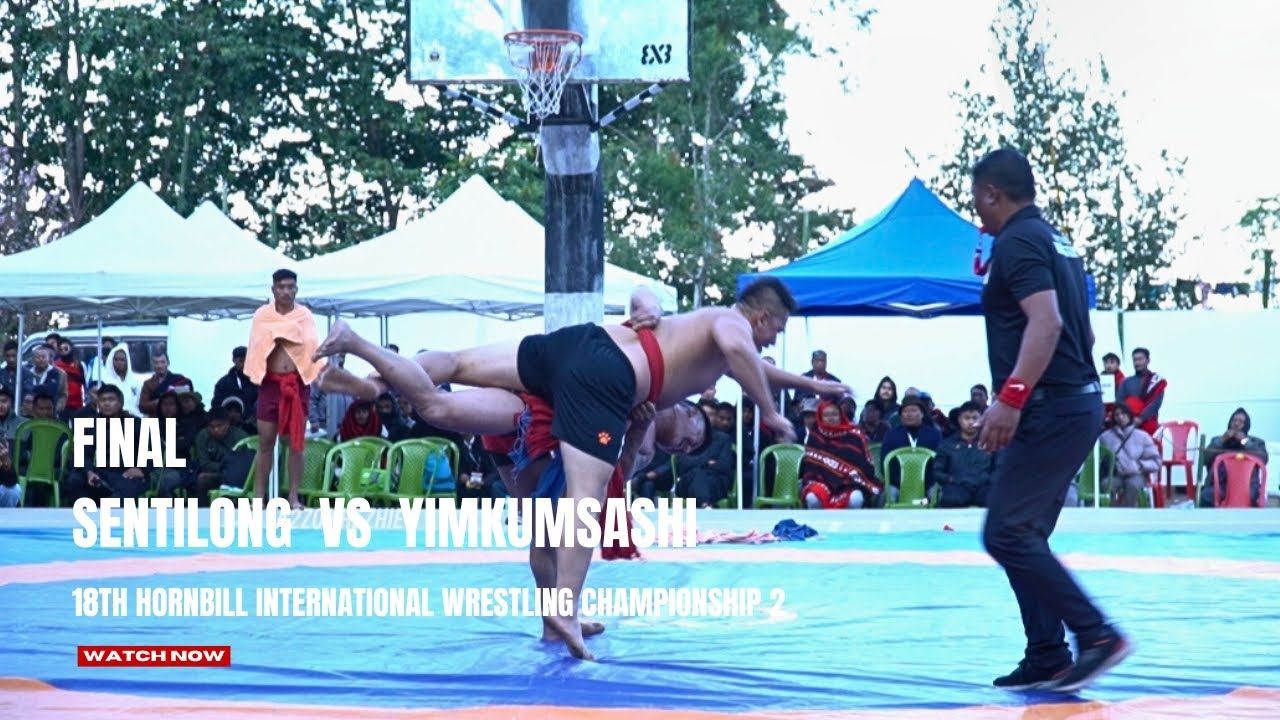Финальный Sentilong 🆚 Yimkumsashi (предварительная категория) Hornbill Naga Wrestling 2025.