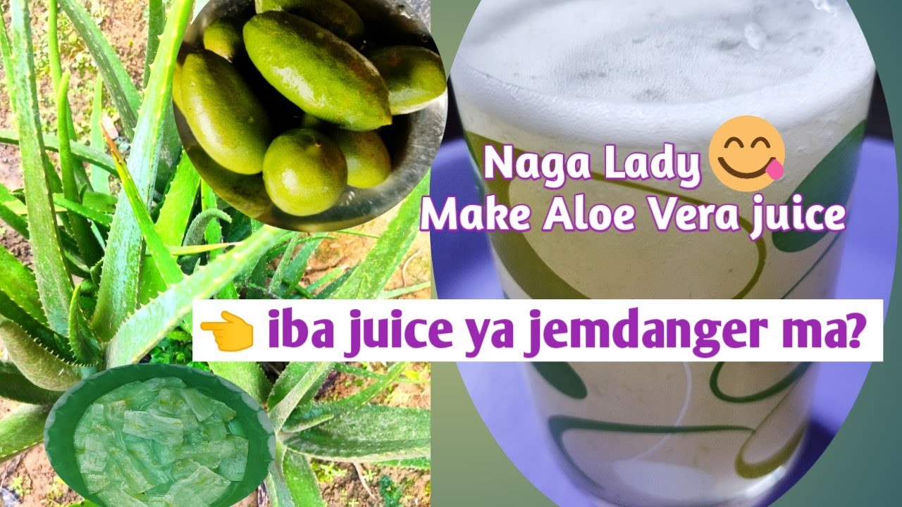 Naga Lady make Aloe Vera juice. For health benefits #blacksalt #lemon #plant #juice #