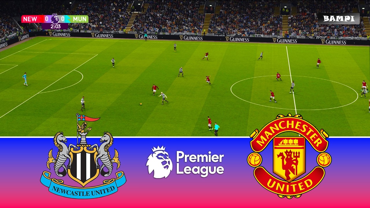 Newcastle United vs Manchester United - Premier League 2026 / Full Match All Goals / PES 21 Gameplay