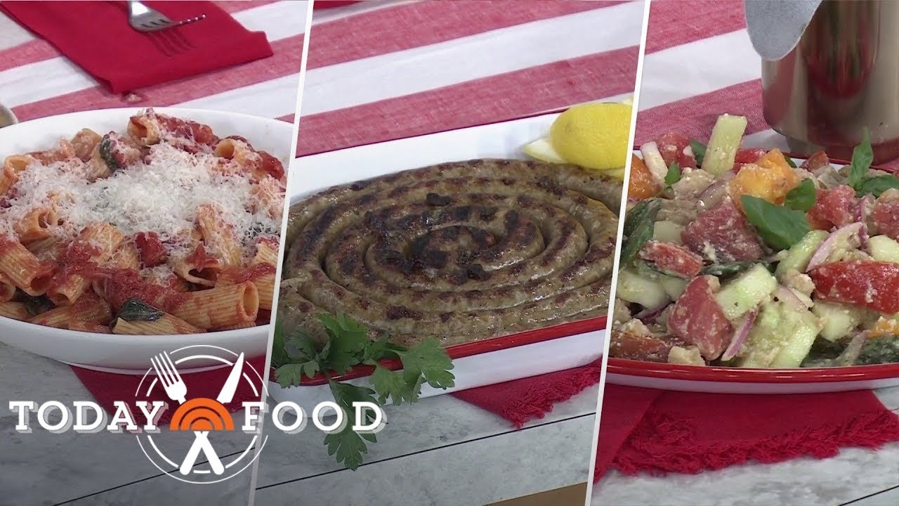 Grilled Pinwheel Sausage and Rigatoni Marinara: Get the Recipes