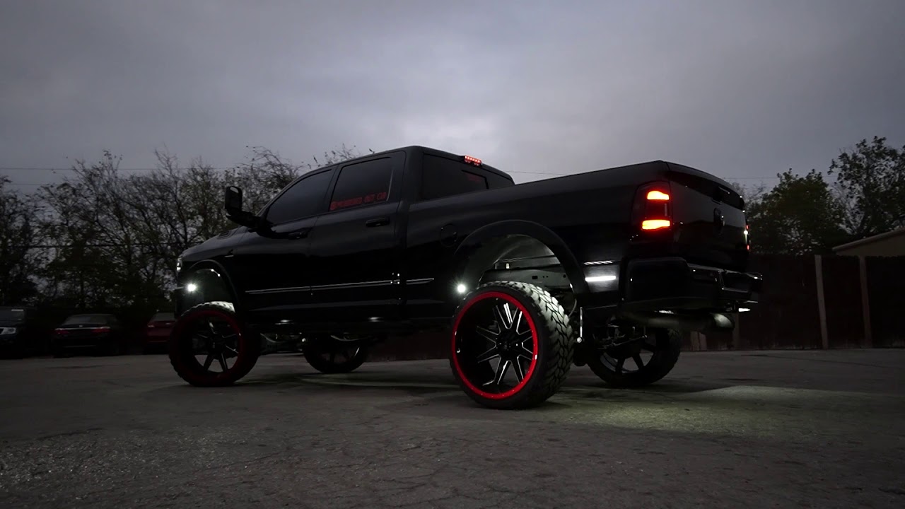 RIMSPEC - Customized Dodge Ram ProComp Suspension Candy Red  26x14