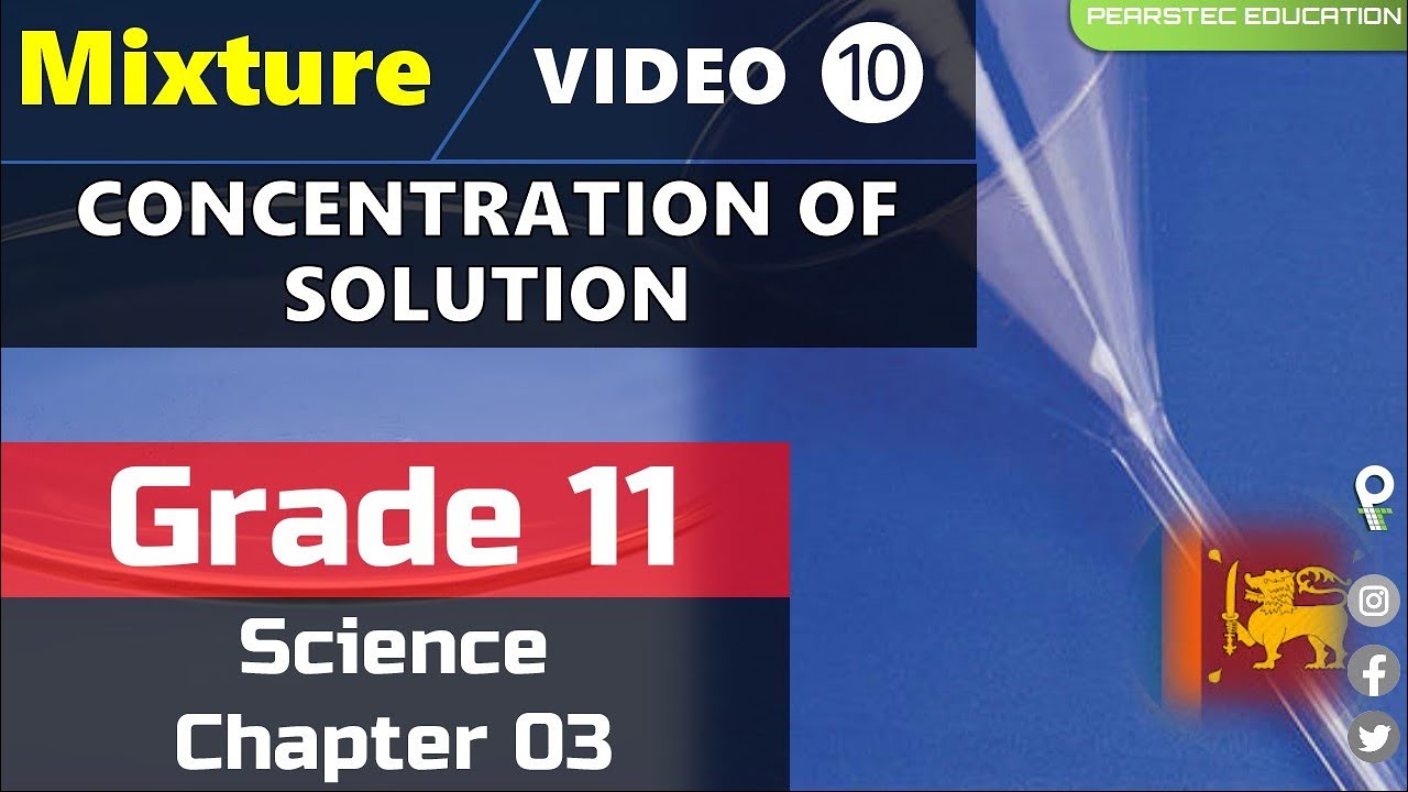 Grade 11 Science English : 3/10 - Concentration of the Solution