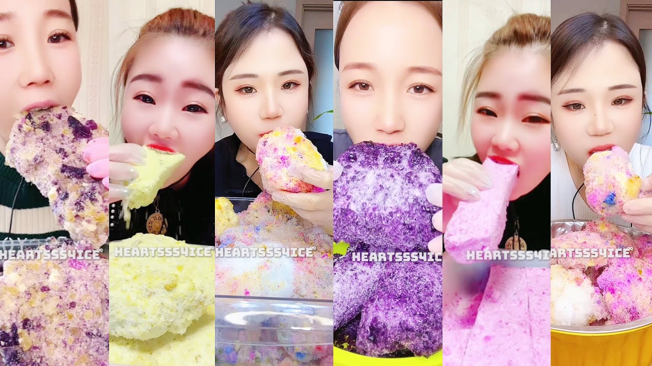 ASMR their squeaky ice chunks || crunchy ice