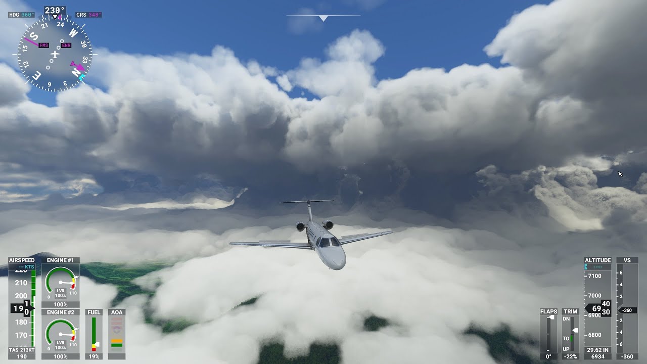Microsoft Flight Simulator 2020 - Severe tropical cyclone Yasa in Cessna Citation CJ4