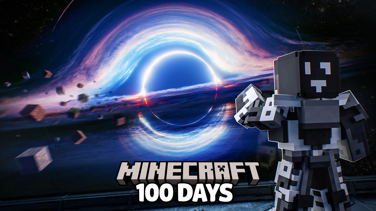 I Survived 100 Days Creating a BLACK HOLE in ALL THE MODS 10!