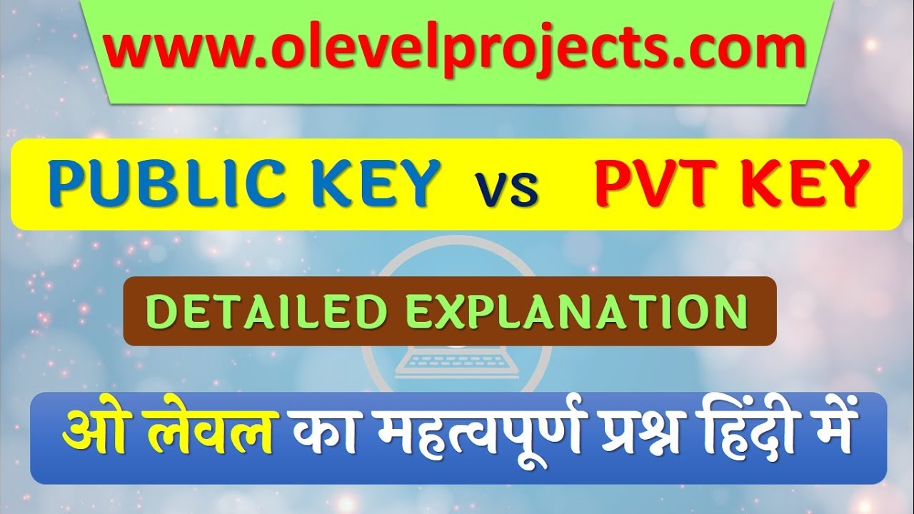 Public and Private Key Encryption in Hindi