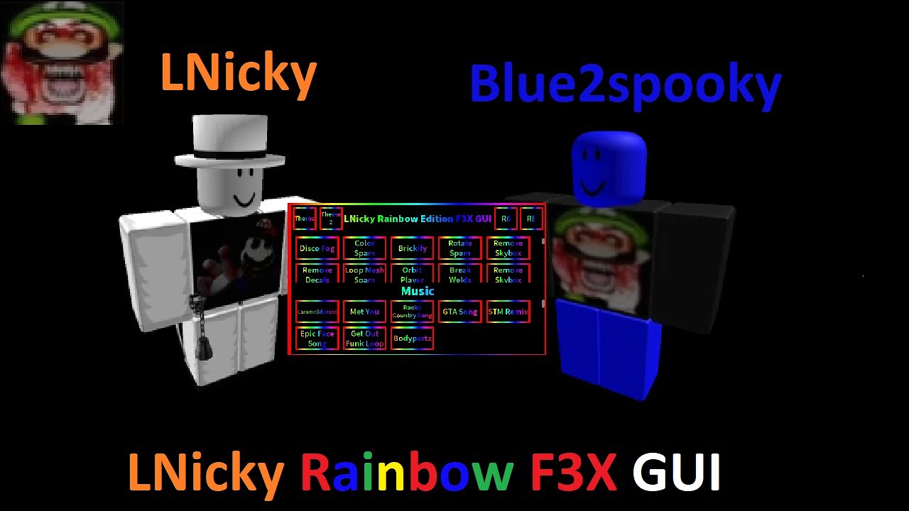 showcasing LNicky Rainbow Edition F3X GUI【feat. Blue2spooky 】