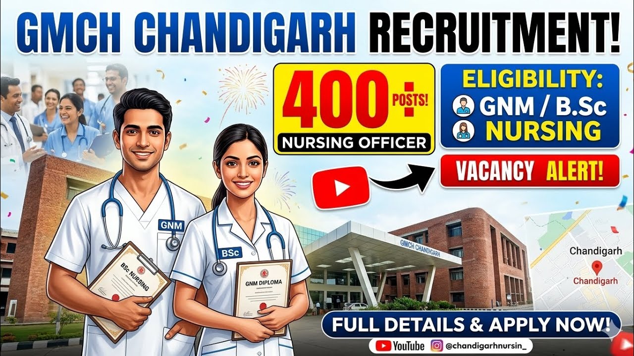 Gmch Chandigarh nursing officer vacancy | nursing officer vacancy 2026 | nursing government vacancy