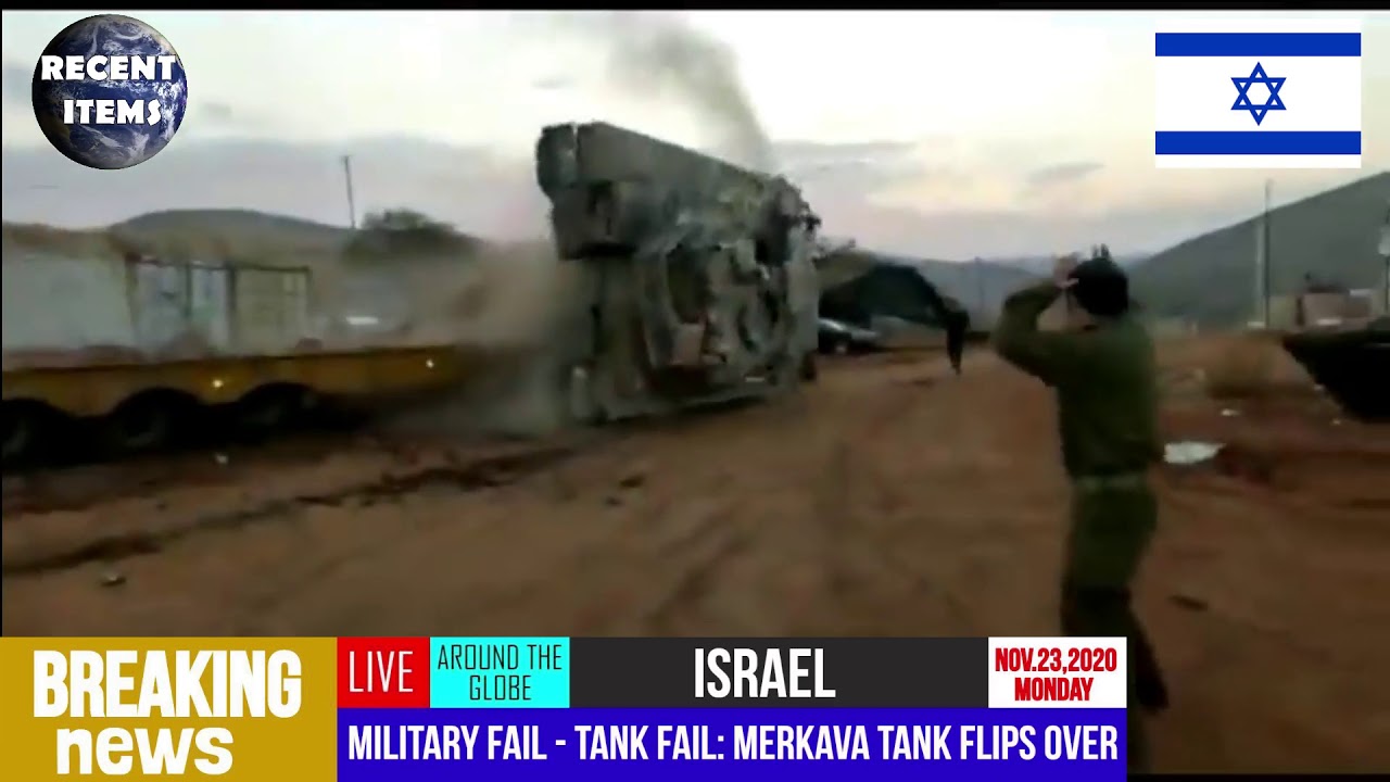 Military Fail - Tank Fail: Merkava Tank Flips Over
