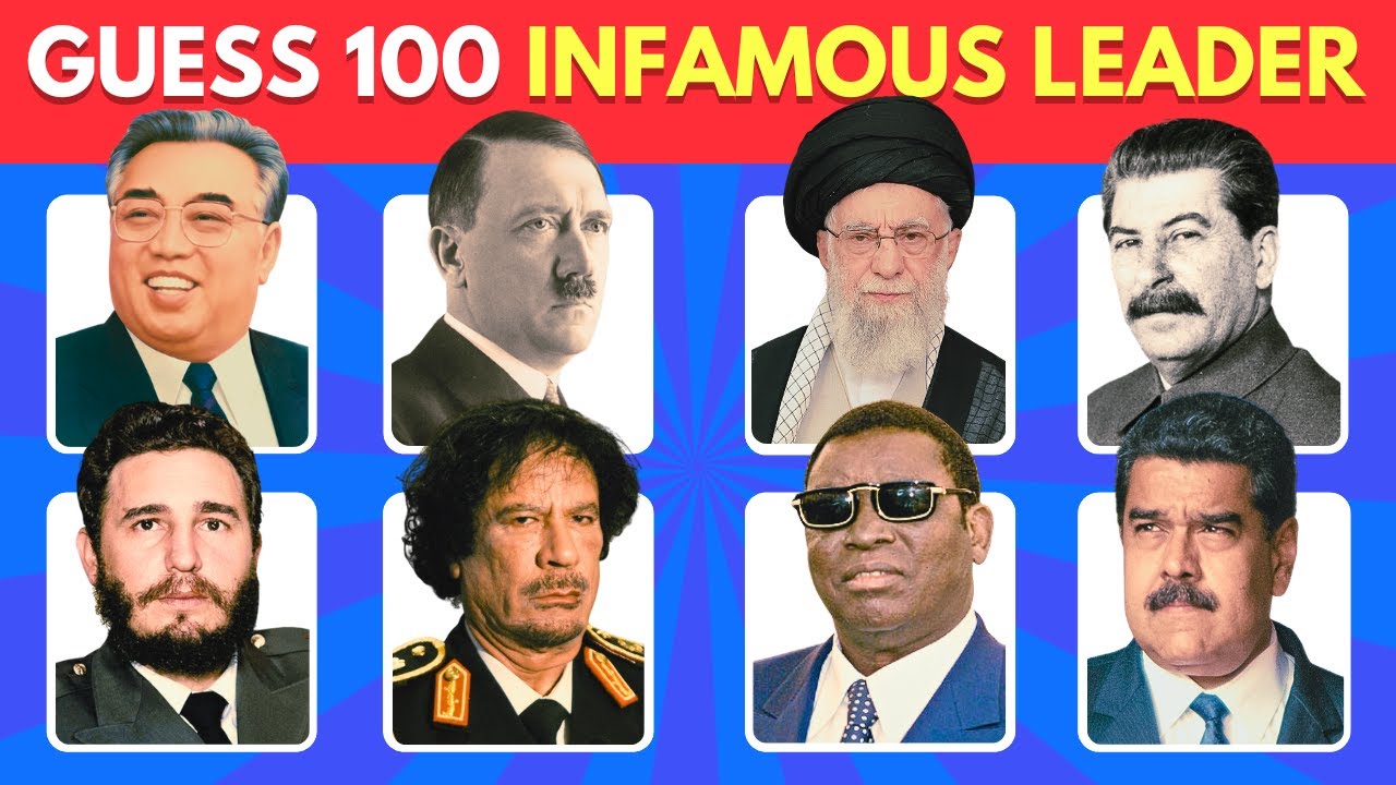 Guess 100 World Leaders in 5 Seconds Each! 🌍 | Historic & Modern Autocrats Quiz