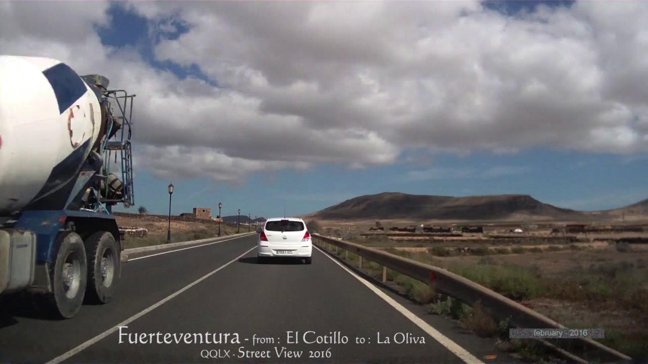 329 Fuerteventura - from El Cotillo to La Oliva - Street View 2016 Driving through