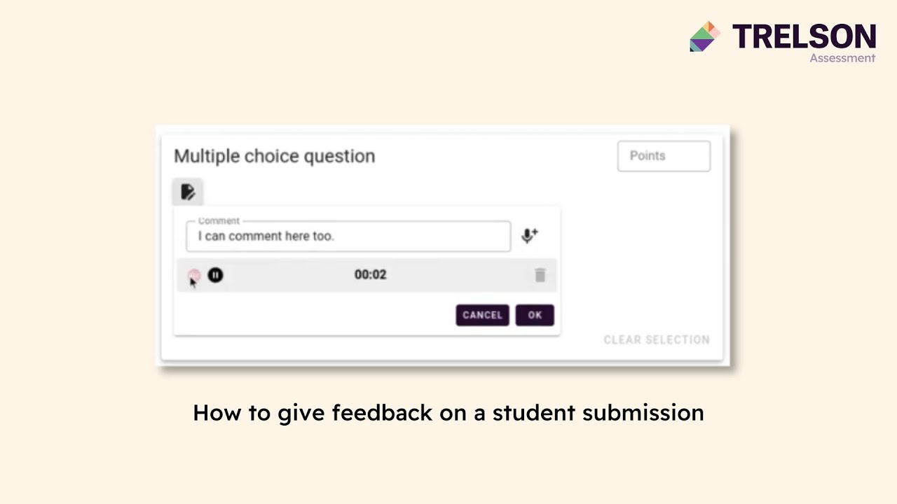 How to give feedback on a student submission