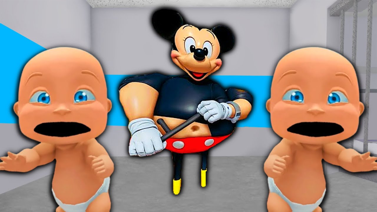 Baby Escapes MICKEY MOUSE PRISON!