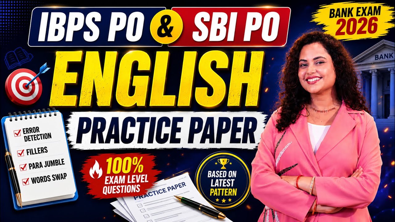 SBI PO & IBPS PO 2026 English | Practice Paper Set - 6 | BASED ON PYQS | BY RUPAM MA'AM