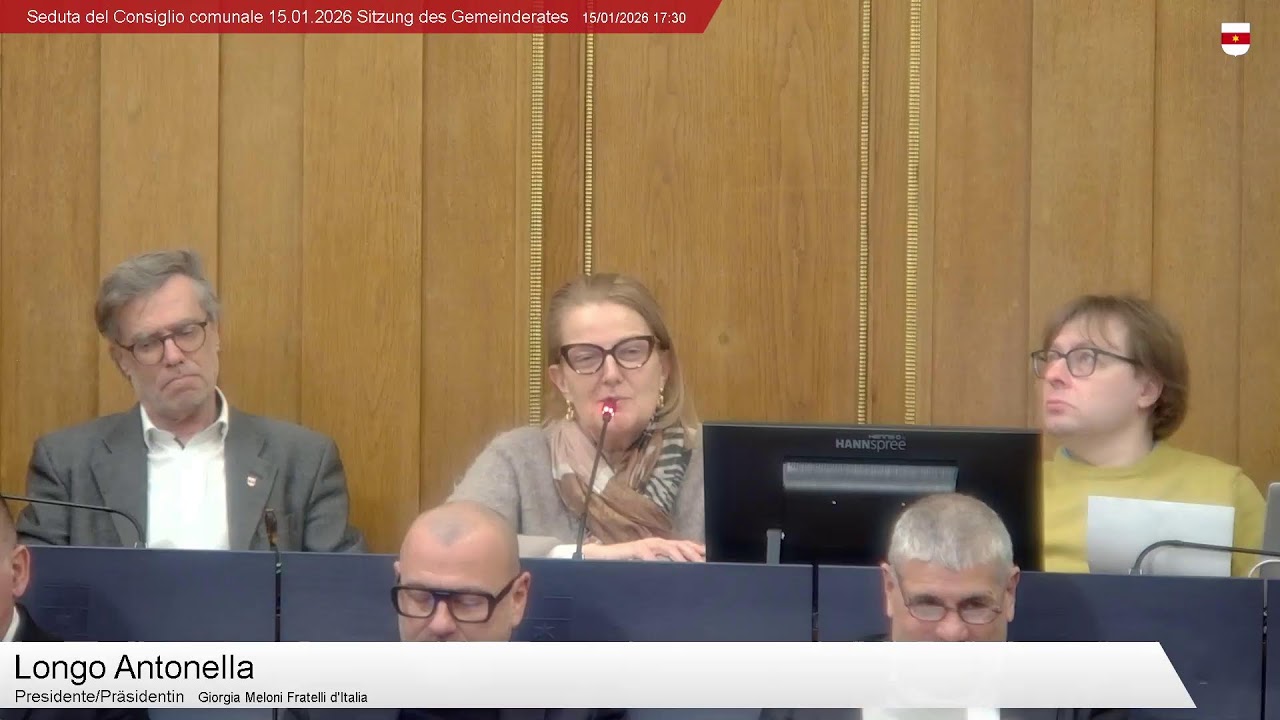 Seduta del Consiglio comunale 15.01.2026 Sitzung des Gemeinderates