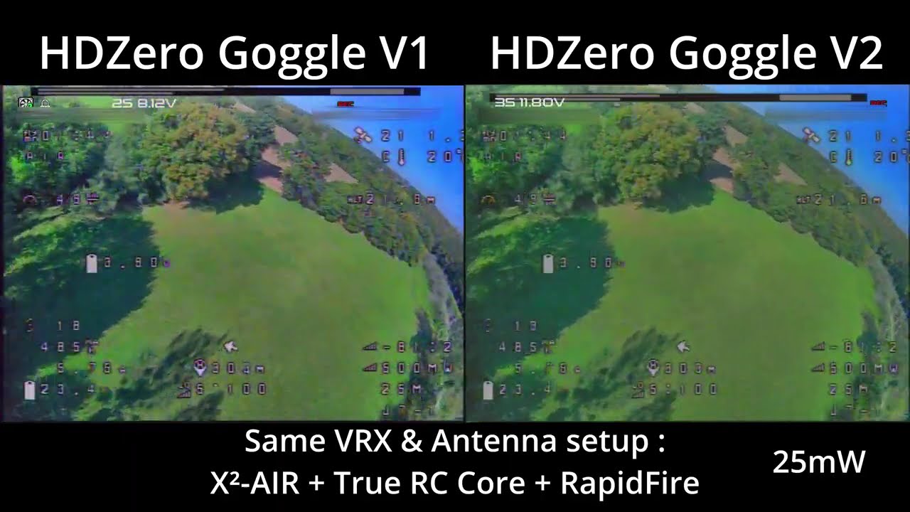 Hd Zero Goggle V1 vs V2 with RapidFire