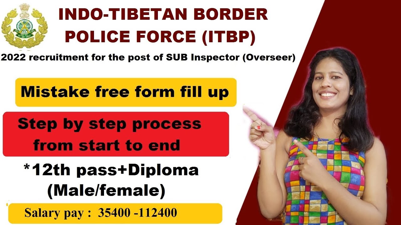 ITBP SI(Sub Inspector) form apply online 2022(Hindi) | itbp SI form kaise bhare