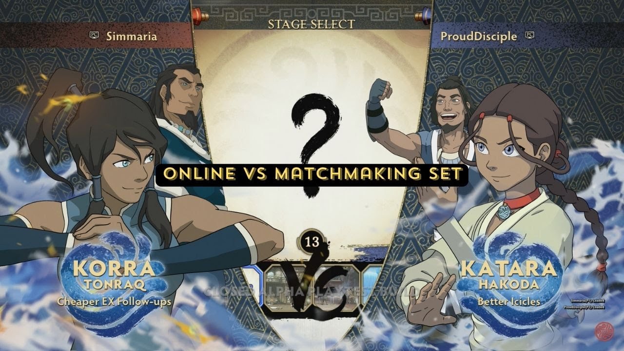 Korra vs Katara FT2 - Online set - Avatar Legends: The Fighting Game Closed Alpha Playtest