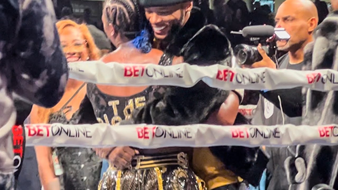 Claressa Shields HUGS Papoose IMMEDIATELY AFTER DROPPING & BEATING Danielle Perkins