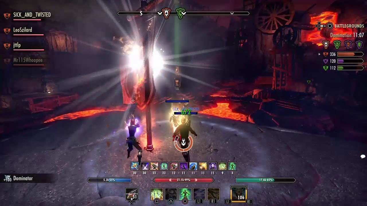 ESO Battlegrounds -- Stam Sorc Routing the Competition