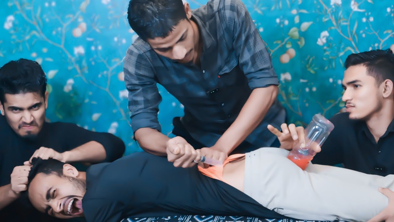 Flip the bottle with injection punishment बोतल फ्लिप इंजेक्शन Sui lagane ka tarika इंजेक्शन वाला