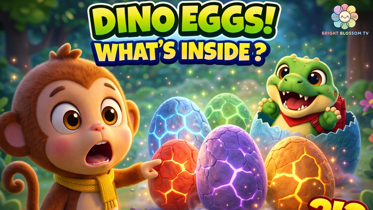 Monkey Adventure 🐒🥚 Dinosaur Eggs Surprise | T-Rex & Baby Dinosaurs for Kids