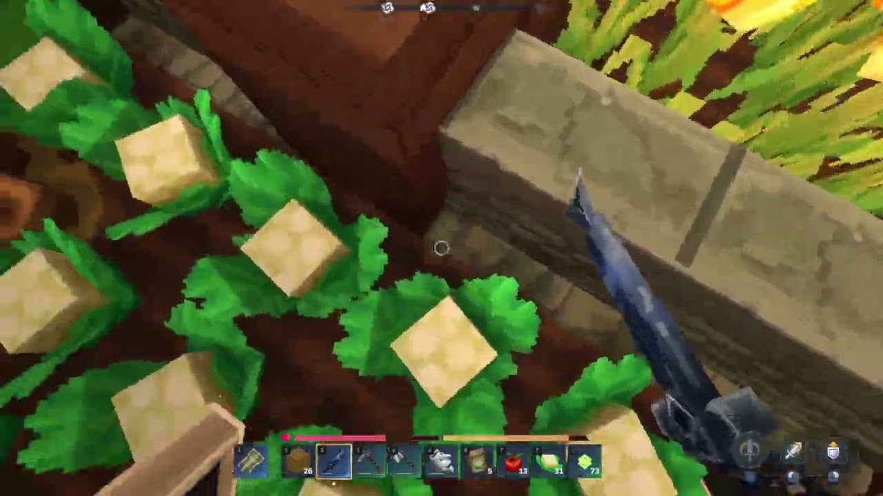 Fazendo plantação de couve-flor - Hytale