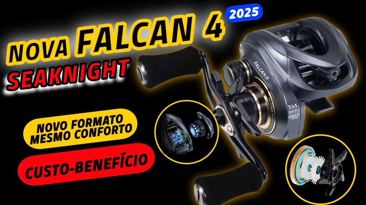 NOVA SeaKnight FALCAN 4 2025! Unboxing + Review Mec&acirc;nico - MAIS CONFORTO E DESEMPENHO! #aliexpress