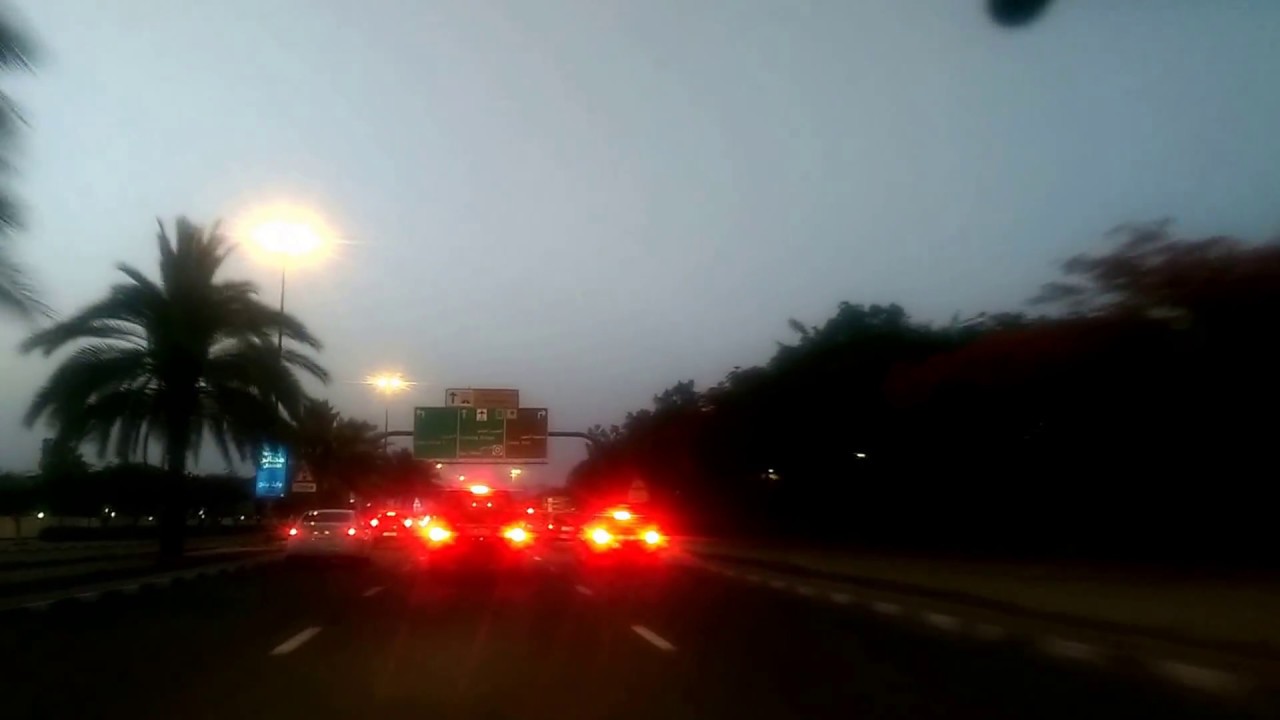 Dubai  - Evening Video - Dubai Health Care city to Dubai Clock Tower -- May 2016