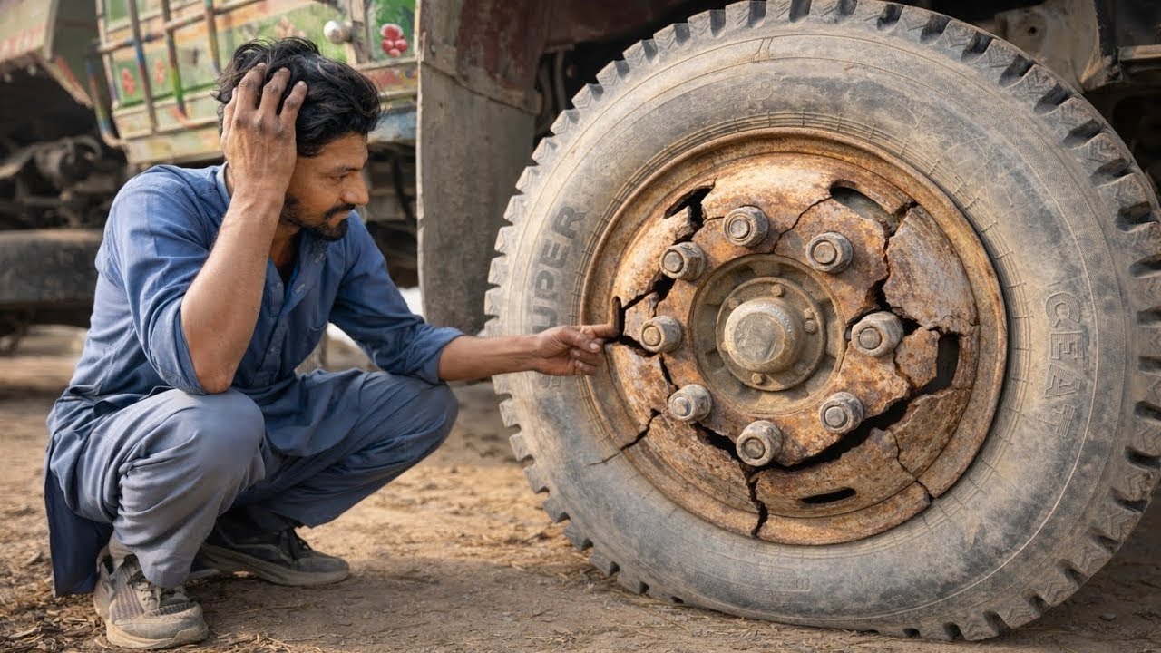 Deep Pit Impact Shattered the Truck Rim from All Sides | Fully Repaired