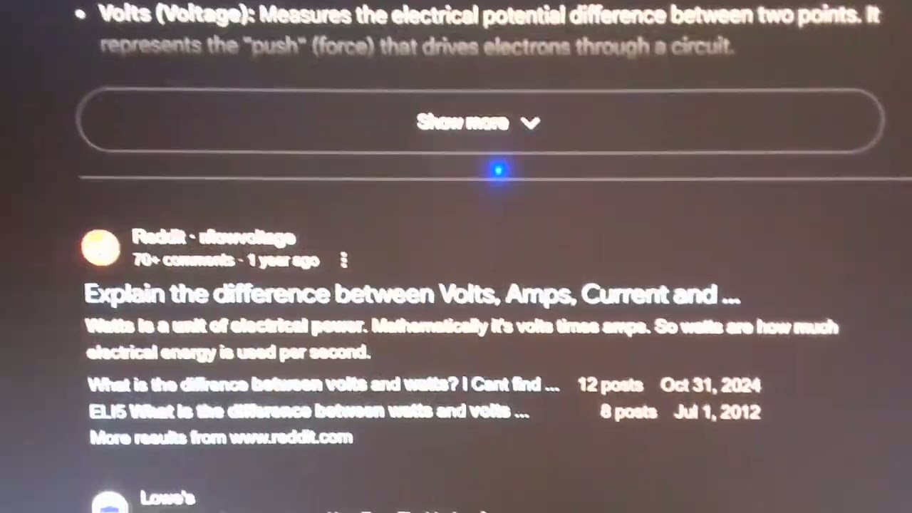 What is the difference between an watt and a volt?