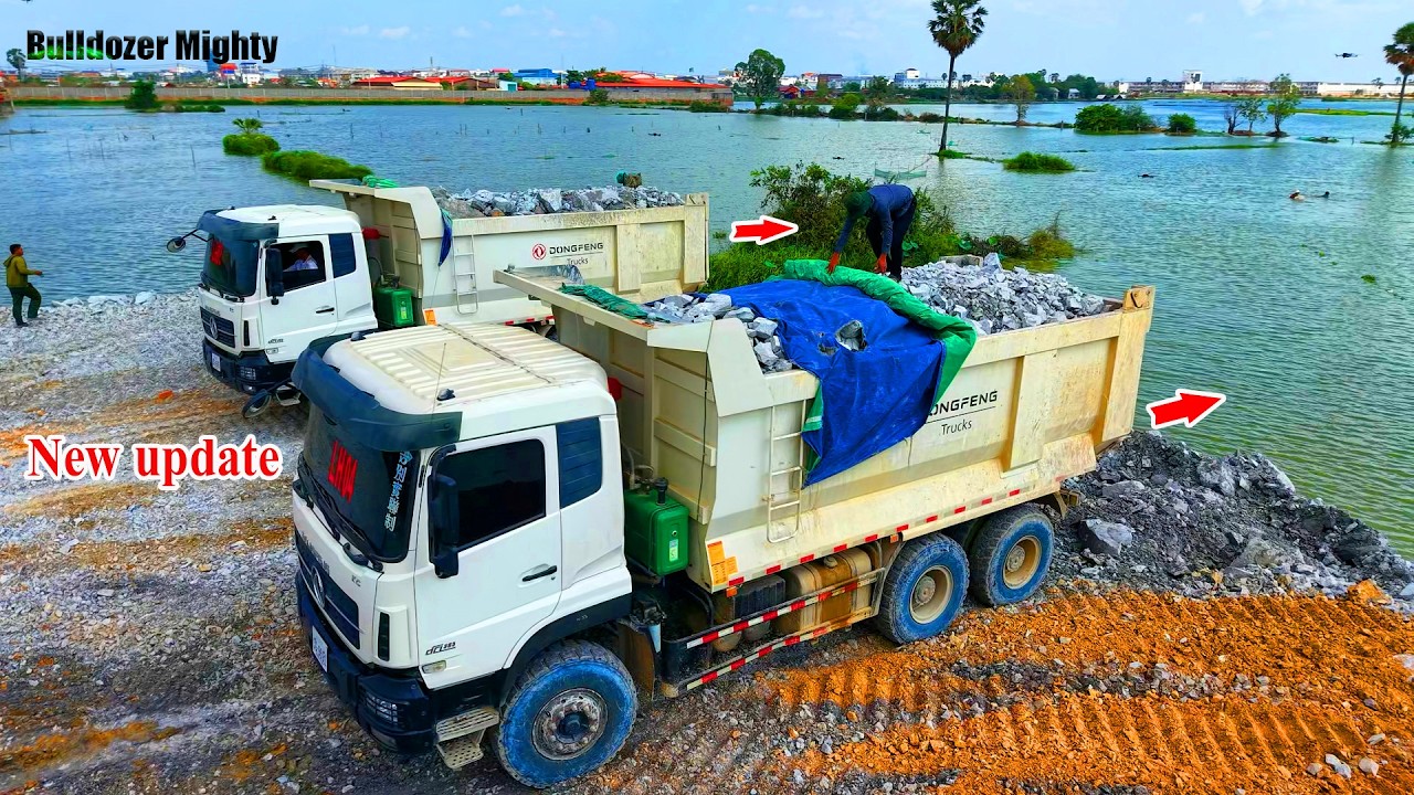 Episode 07, New update, Filling Up The Land huge, Skills​ Bulldozer SHANTUI DH17C3, Dump truck
