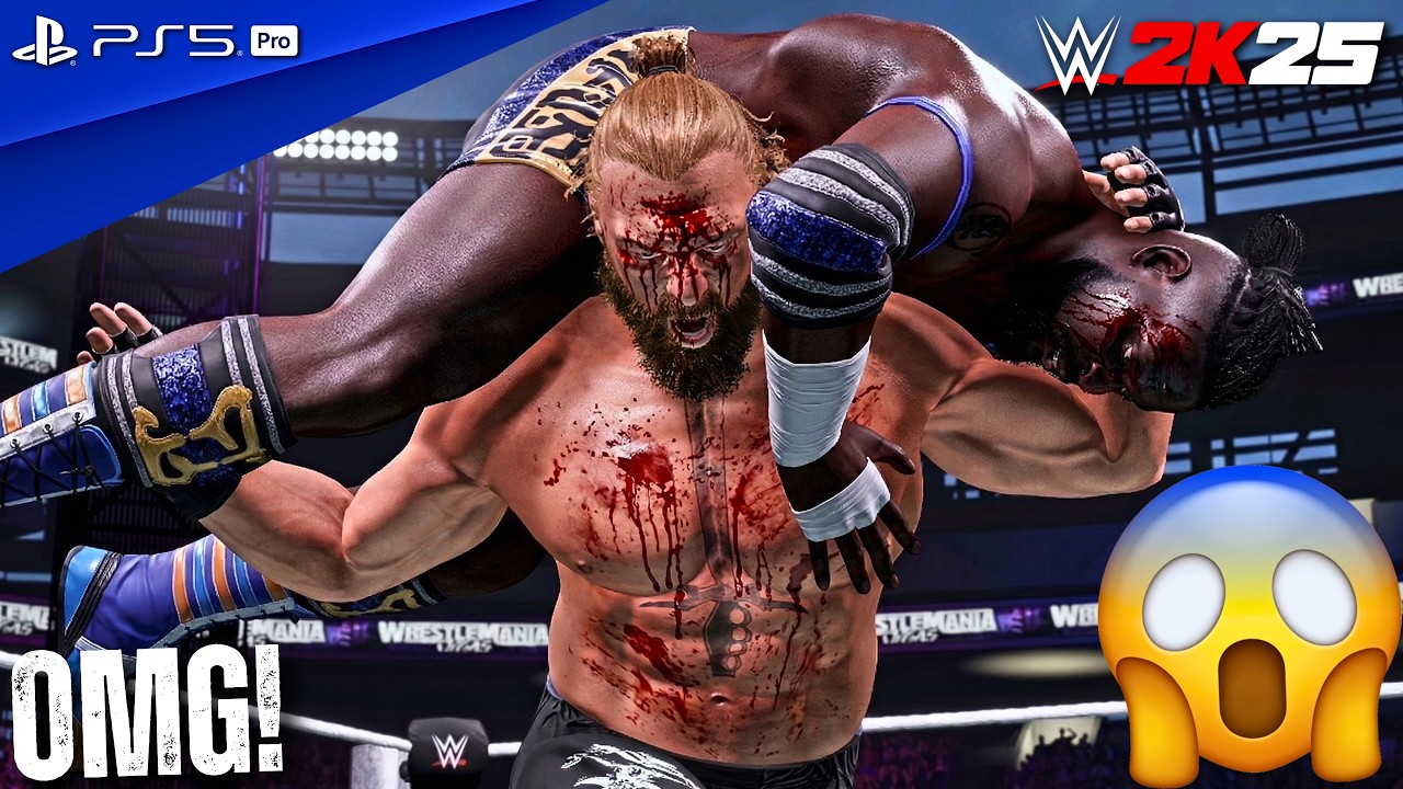 WWE 2K25 - Brock Lesnar vs. Oba Femi - Full Match at WrestleMania 42 | PS5 Pro [4K60]