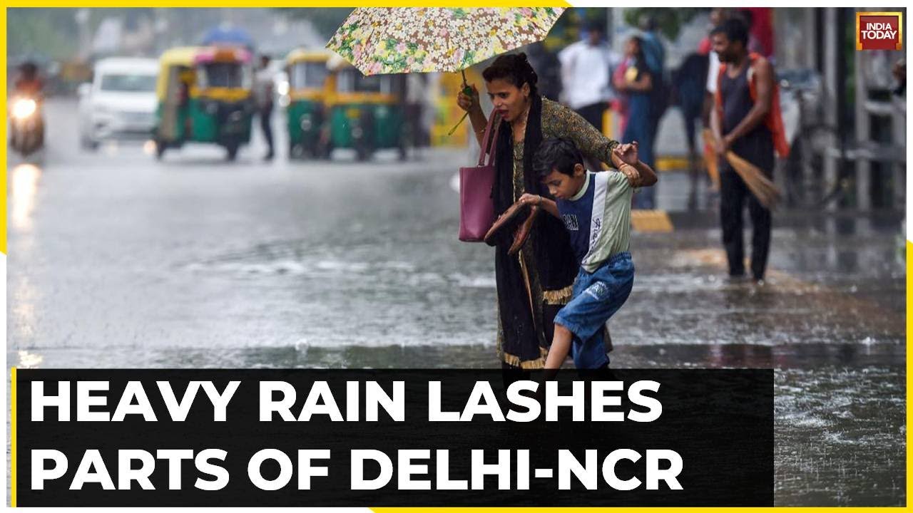 Rain Pours Chaos On Streets Of Delhi; IMD Issues 'Yellow' Alert For Today