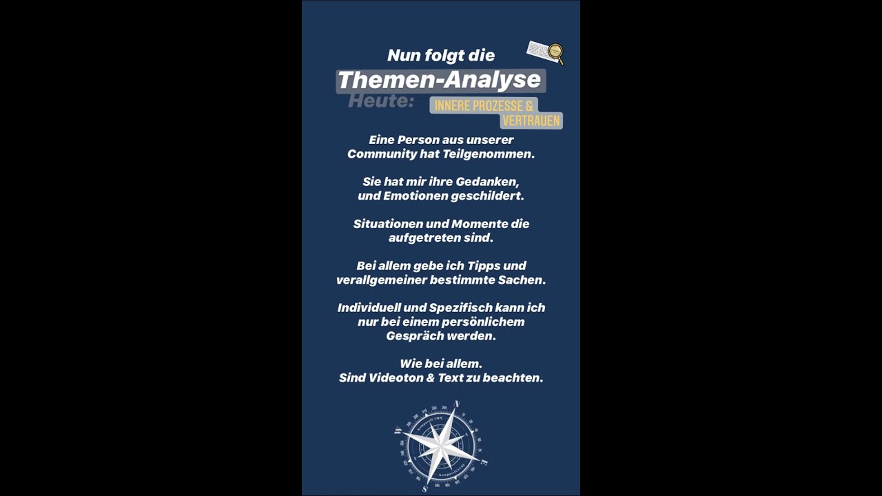 innere Prozesse & Vertrauen - Themen Analyse (Kompass Camp)