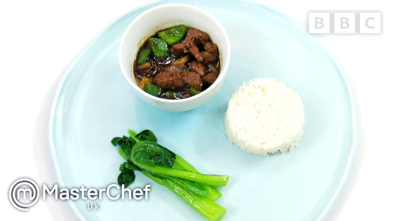 Black Pepper Steak With Steamed Rice And Choy Sum | MasterChef UK